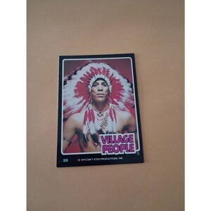 Vintage 1979 Village People Trading Card #28 Disco Era Vintage Music Collectible
